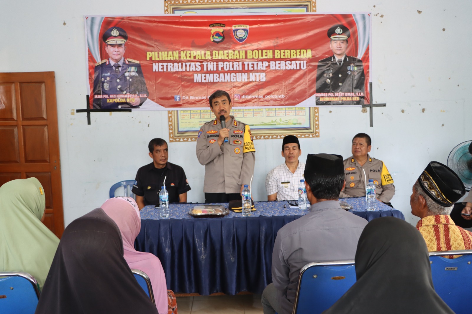 Polda NTB Lakukan Silaturrahmi dan Colling Sistem Jelang Pilkada Serentak 2024 di Penatoi-Bima