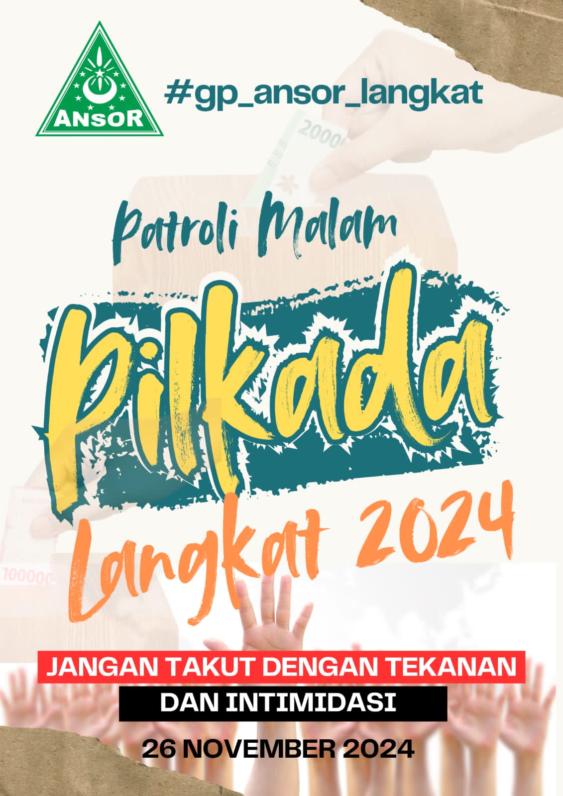 GP Ansor Kabupaten Langkat Gelar Patroli Cegah Money Politics Jelang Pilkada 2024