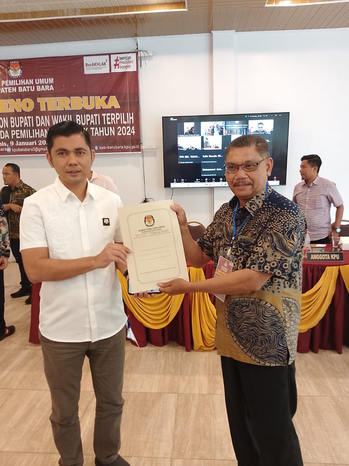 KPU Tetapkan Baharuddin Siagian – Syafrizal Bupati dan Wakil Bupati Batubara Terpilih