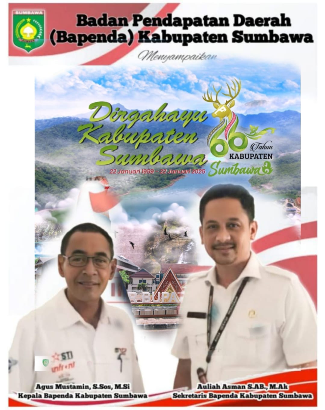 Keluarga Besar Bapenda Sumbawa Mengucapkan Dirgahayu Kabupaten Sumbawa ke 66 