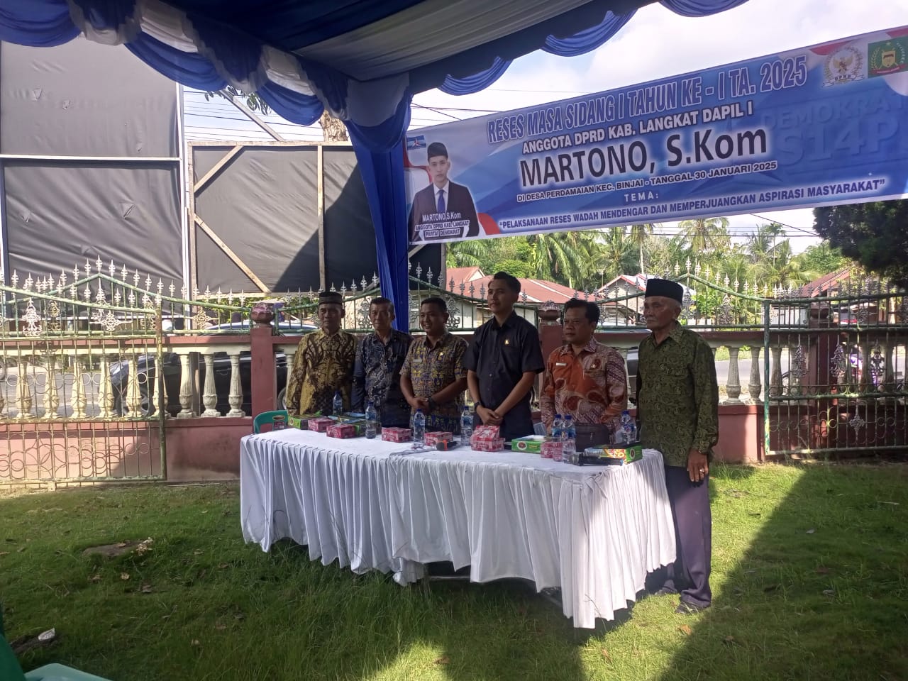 Anggota DPRD Langkat Martono S. Kom, Reses di Desa Perdamian