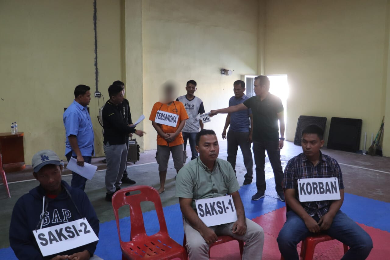 Polsek Padang Tualang, Rekonstruksi Kasus Pembunuhan