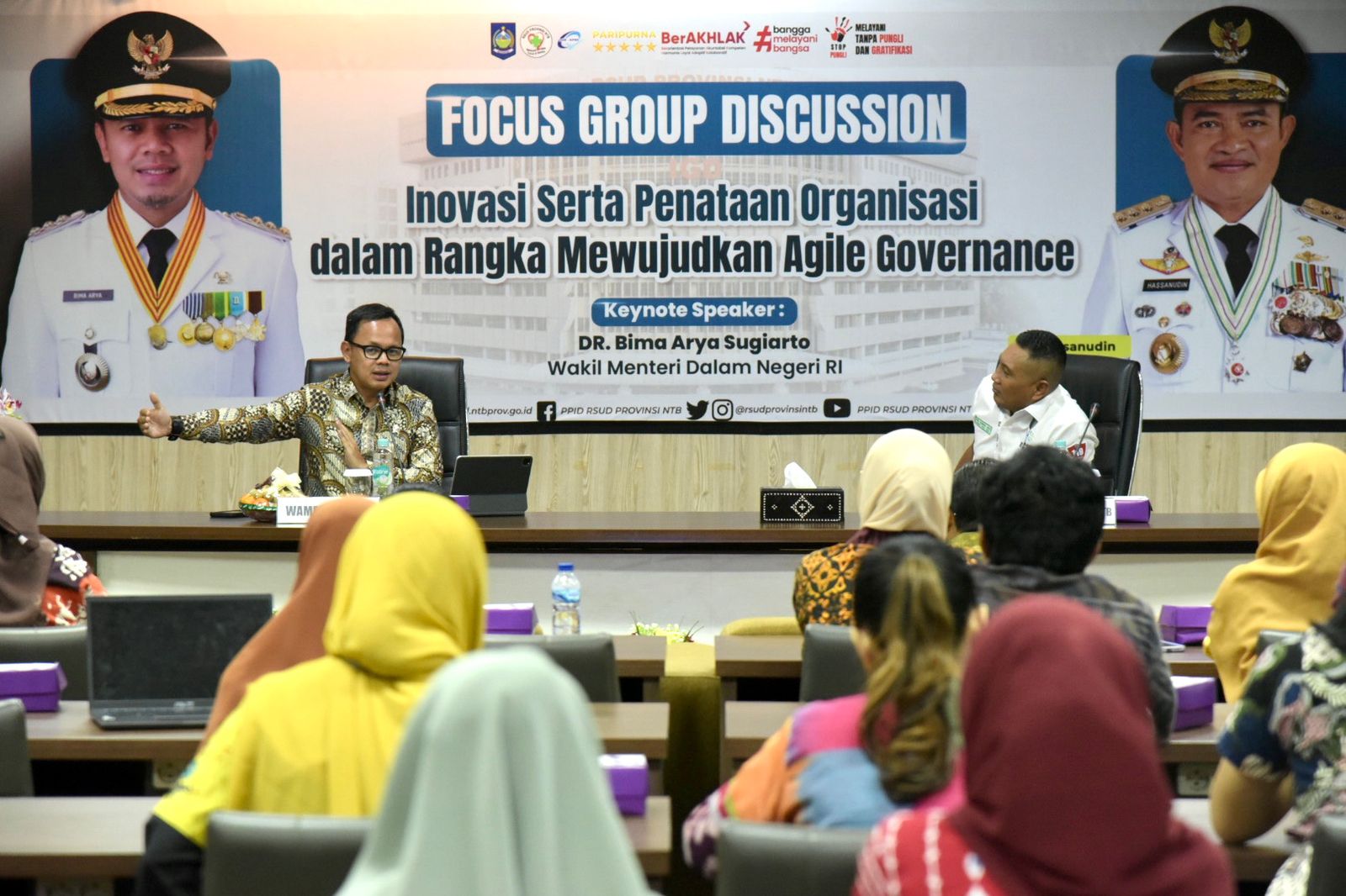 Wujudkan Agile Government, RSUD NTB Gelar FGD Bersama Wamendagri