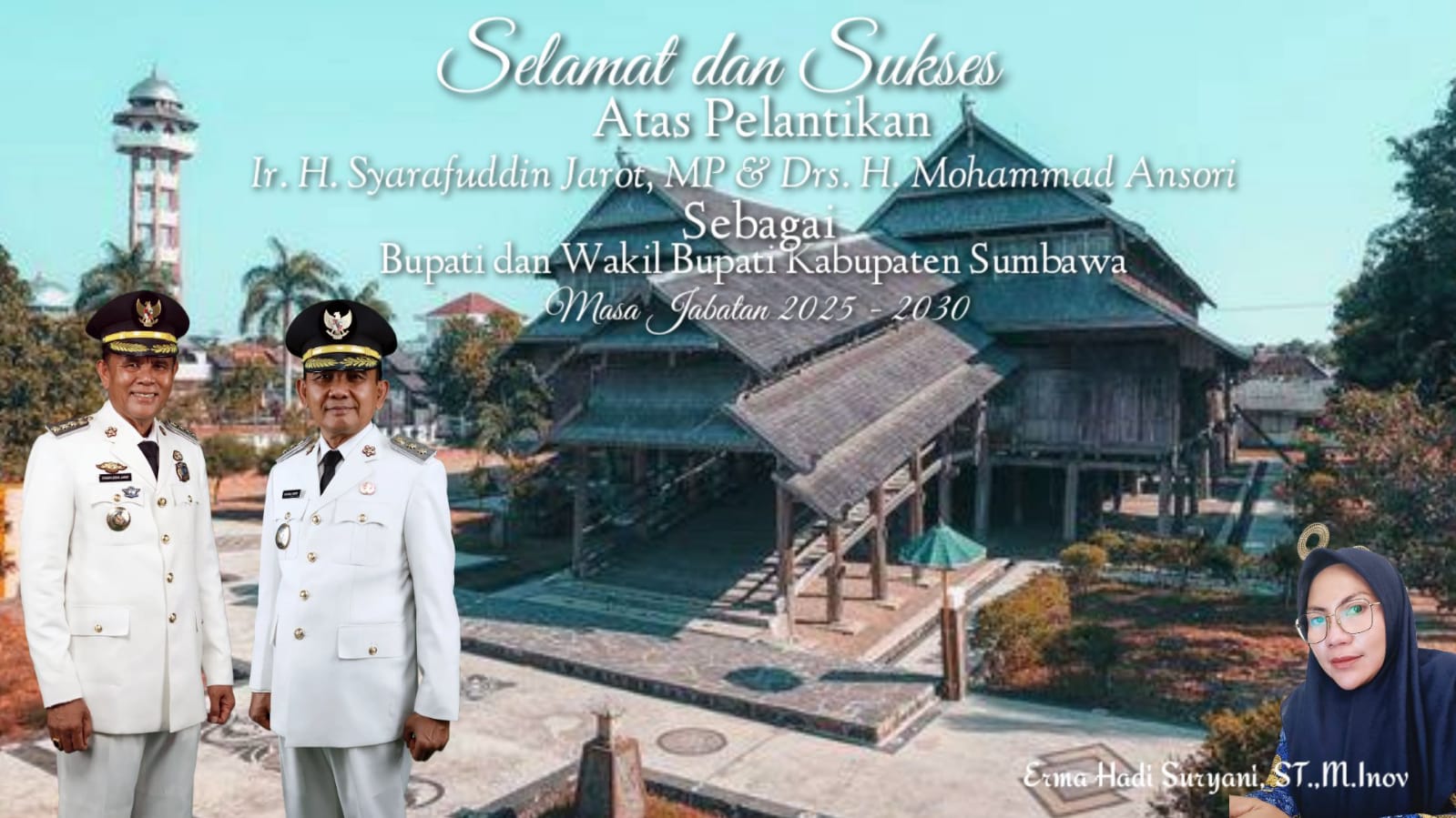 Kabid Infrastruktur dan Kewilayahan Bappeda Sumbawa Mengucapkan Selamat Atas Pelantikan Bupati dan Wakil Bupati Sumbawa Periode 2025-2030