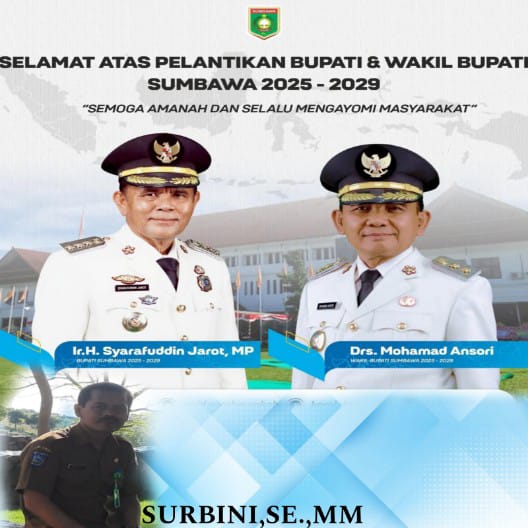 Kabid Pertanahan Dinas PRKP Sumbawa Mengucapkan Selamat Dilantiknya Bupati dan Wakil Bupati Sumbawa Periode 2025-2030