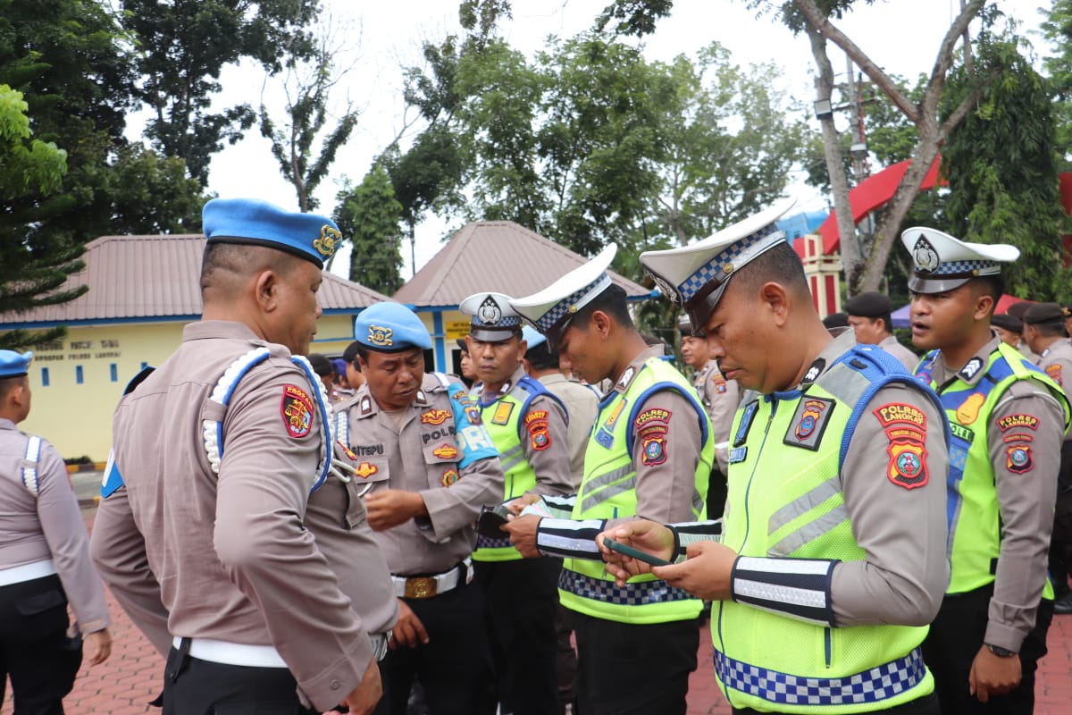 Secara Mendadak Polres Langkat Melakukan Gaktibplin Kepada Seluruh Personil Polres Langkat