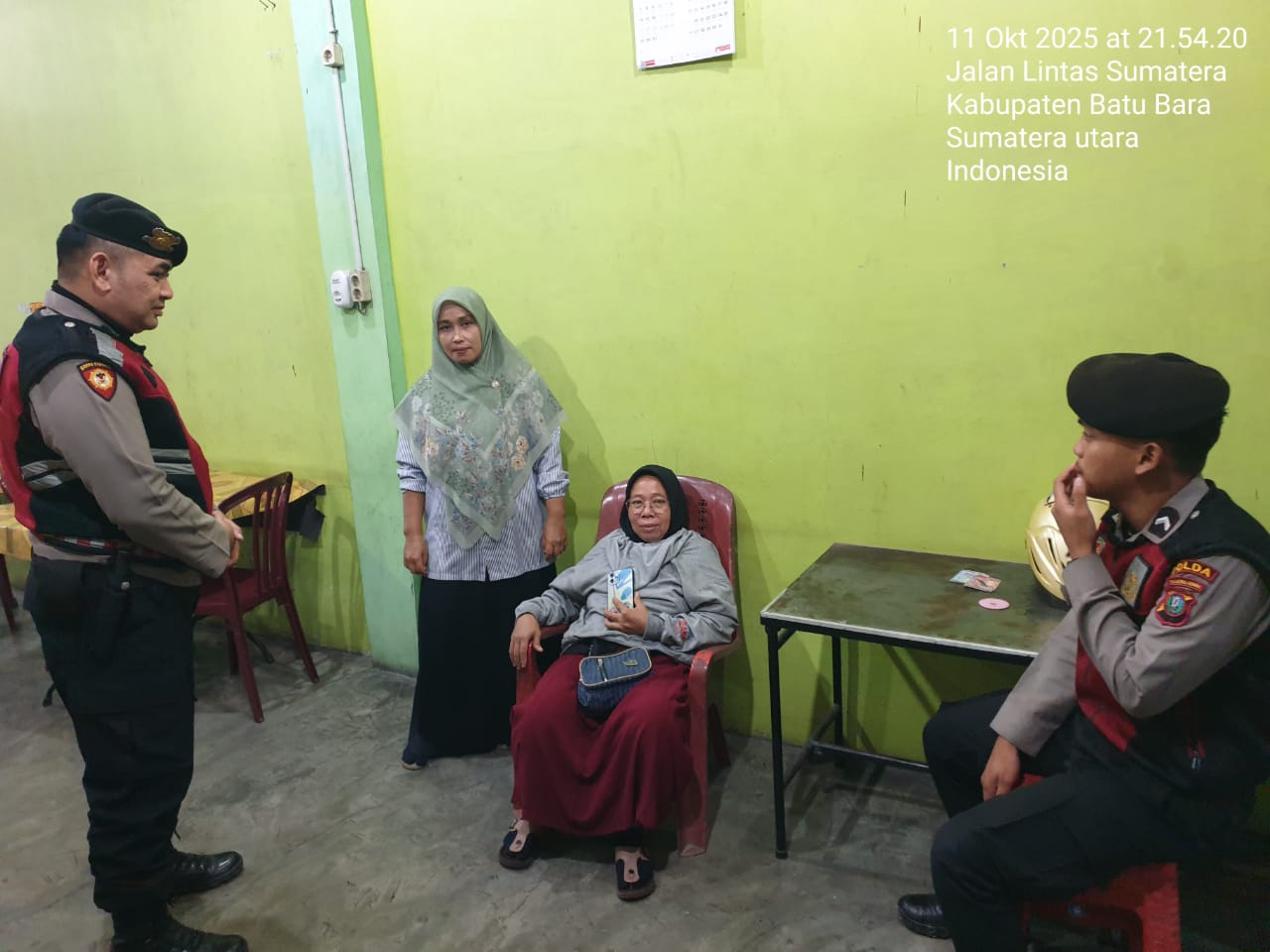 Ciptakan Rasa Aman Dimasyarakat Satbinmas Polres Batubara Beri Himbauan