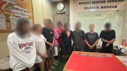 Polisi Amankan 7 Pria dan 2 Perempuan di Sebuah Rumah di Mataram, Diduga Pengedar dan Pengguna Narkoba