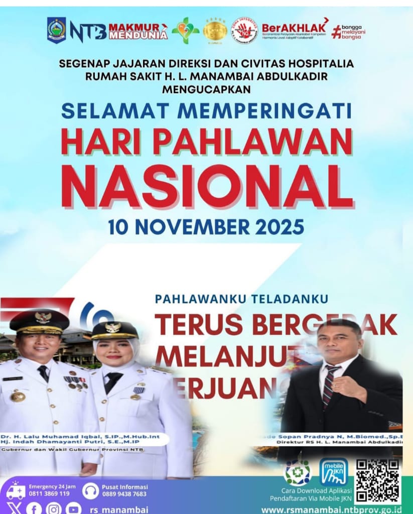 Jajaran Direksi, Manajemen dan Civitas Hospitalia RSMA Mengucapkan Selamat Memperingati Hari Pahlawan 10 November 2025