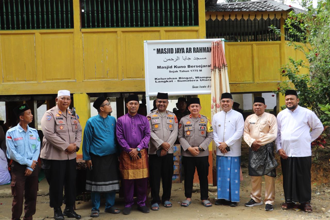 Waka Polres Langkat Hadiri Peringatan 250 Tahun Masjid Jaya Ar-Rahman, Masjid Tertua di Sumatera Utara