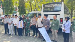 Wakapolresta Mataram Hadiri Pelepasan Mudik Gratis  di Terminal Mandalika 