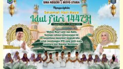 Keluarga Besar SMAN 1 Moyo Utara Mengucapkan Selamat Hari Raya IdulFitri 1447 H/ 2026 M