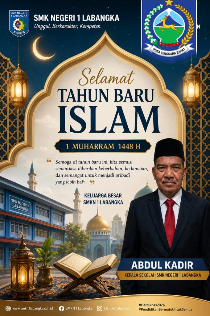 Keluarga Besar SMKN 1 Labangka  Mengucapkan Selamat Tahun Baru Islam 1 MUHARRAM 1448 Hijriah