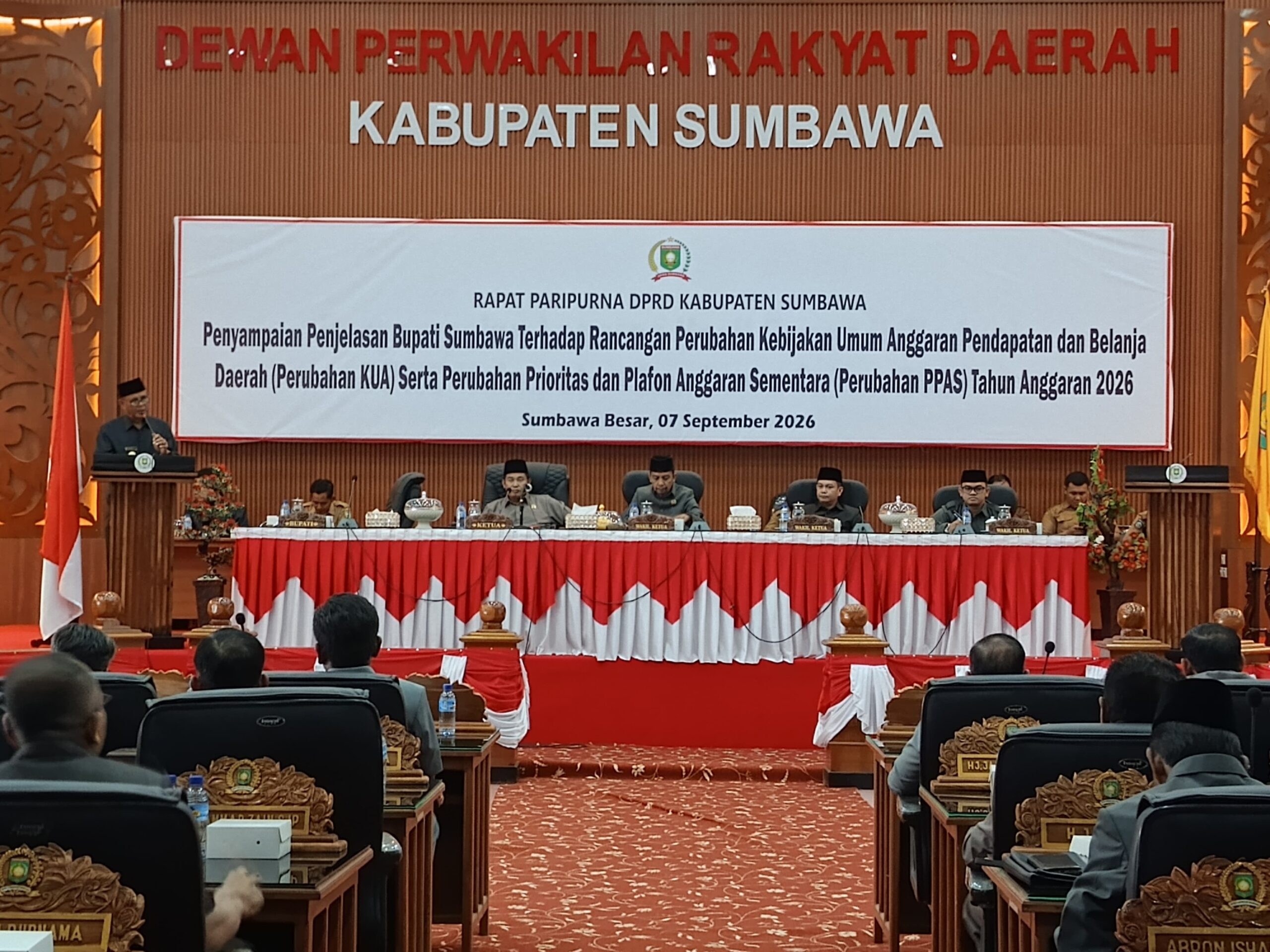 Bupati Paparkan KUA-PPAS 2026 di Paripurna DPRD