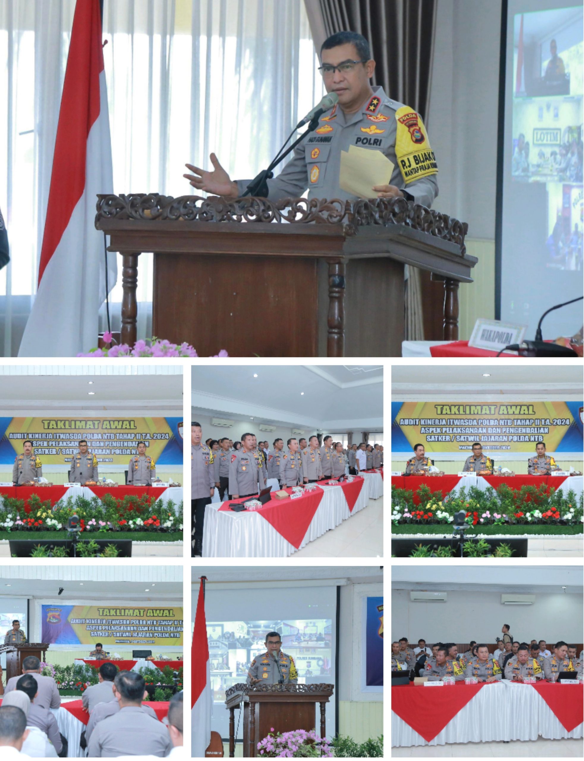 Kapolda NTB Buka Secara Resmi Taklimat Awal Audit Kinerja Itwasda Polda NTB tahap II T.A 2024