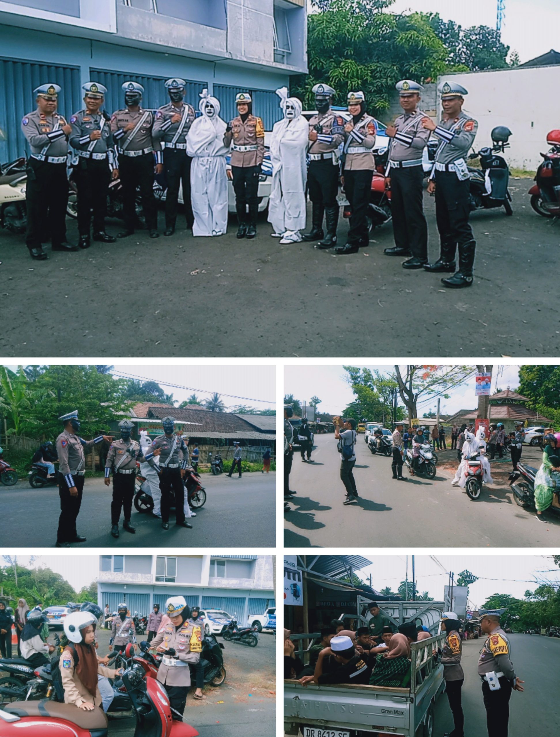 Masuk H – 5 Satlantas polres Lotim Hadirkan 2 pocong saat operasi zebra Rinjani