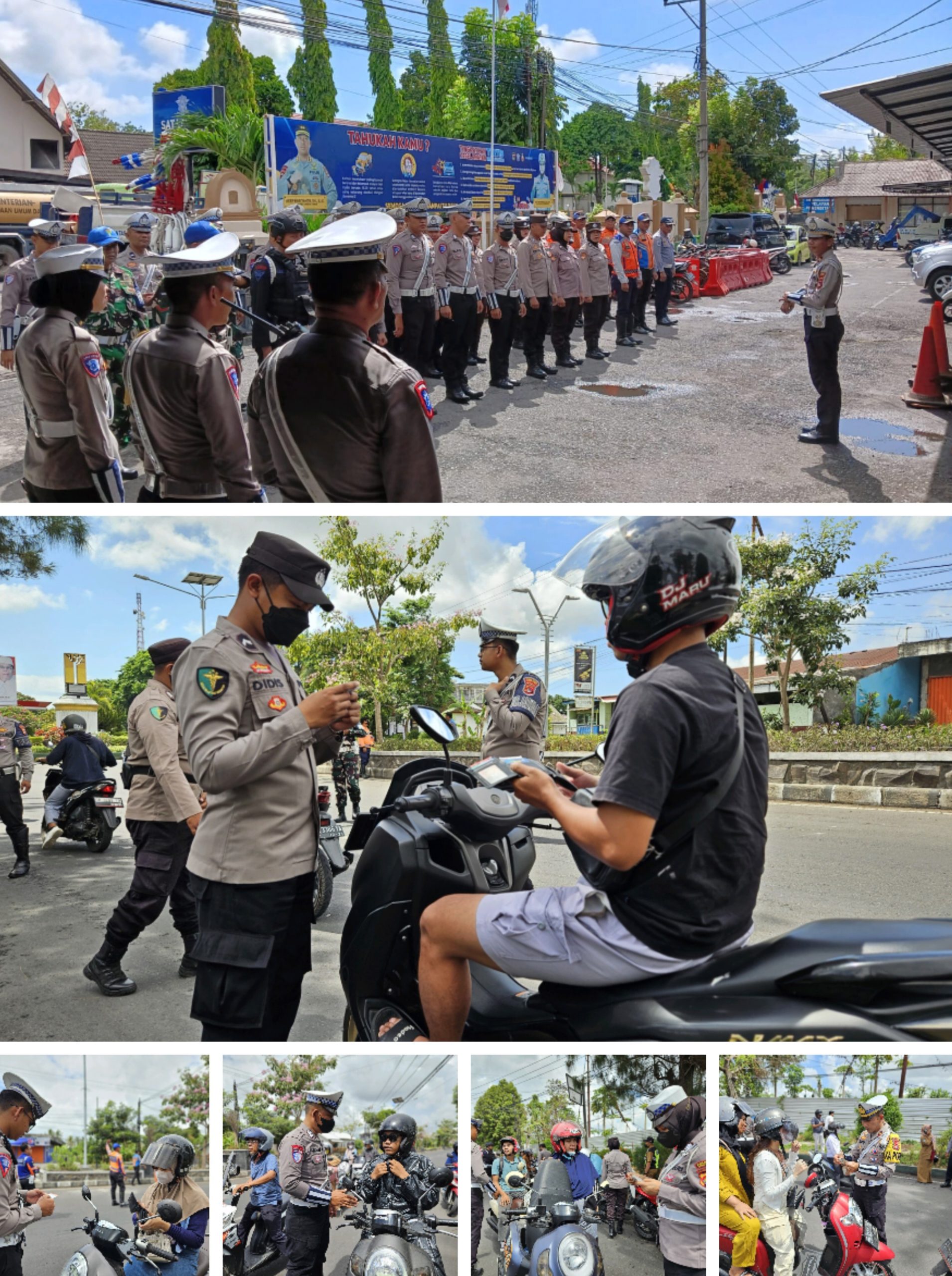 Masuk Minggu pertama oprasi zebra Rinjani 2024 Satuan satlantas polres lombok timur layangkan 54 surat Tilang