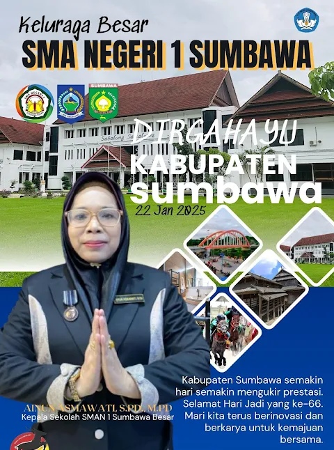 Keluarga Besar SMAN 1 Sumbawa Besar Mengucapkan Dirgahayu Kabupaten Sumbawa ke 66