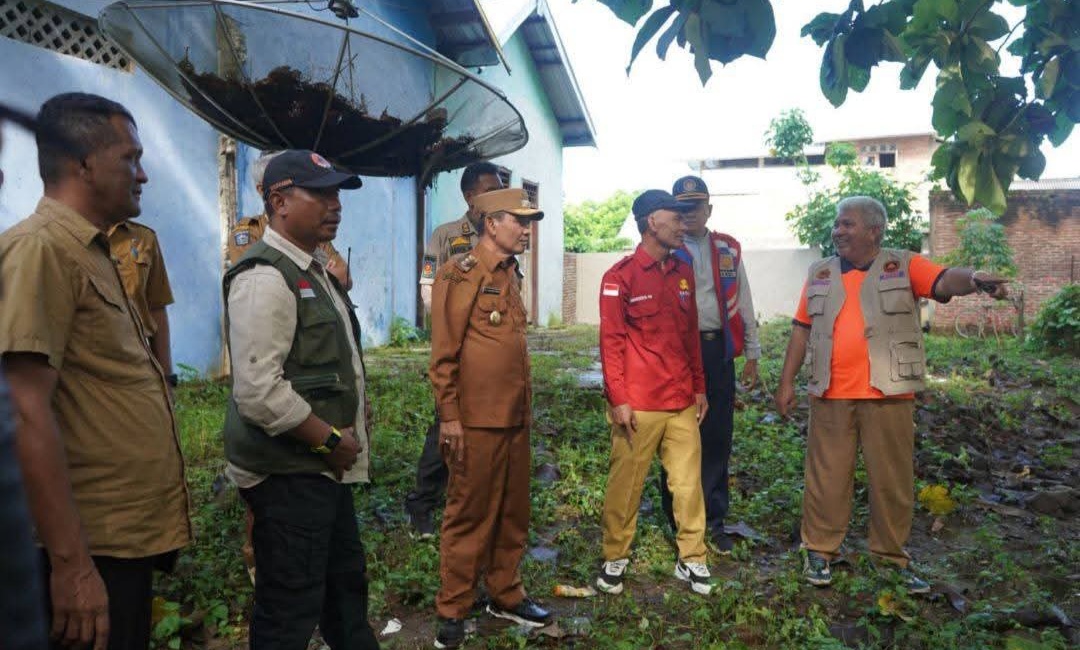 Tinjau Dampak Banjir di Desa Serading, Wabup H Ansor Perintahkan Segera Normalisasi Sungai