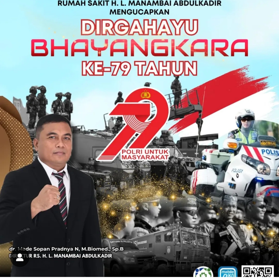 Segenap Jajaran Direksi dan Civitas Hospitalia RSMA Mengucapkan Dirgahayu Bhayangkara ke 79