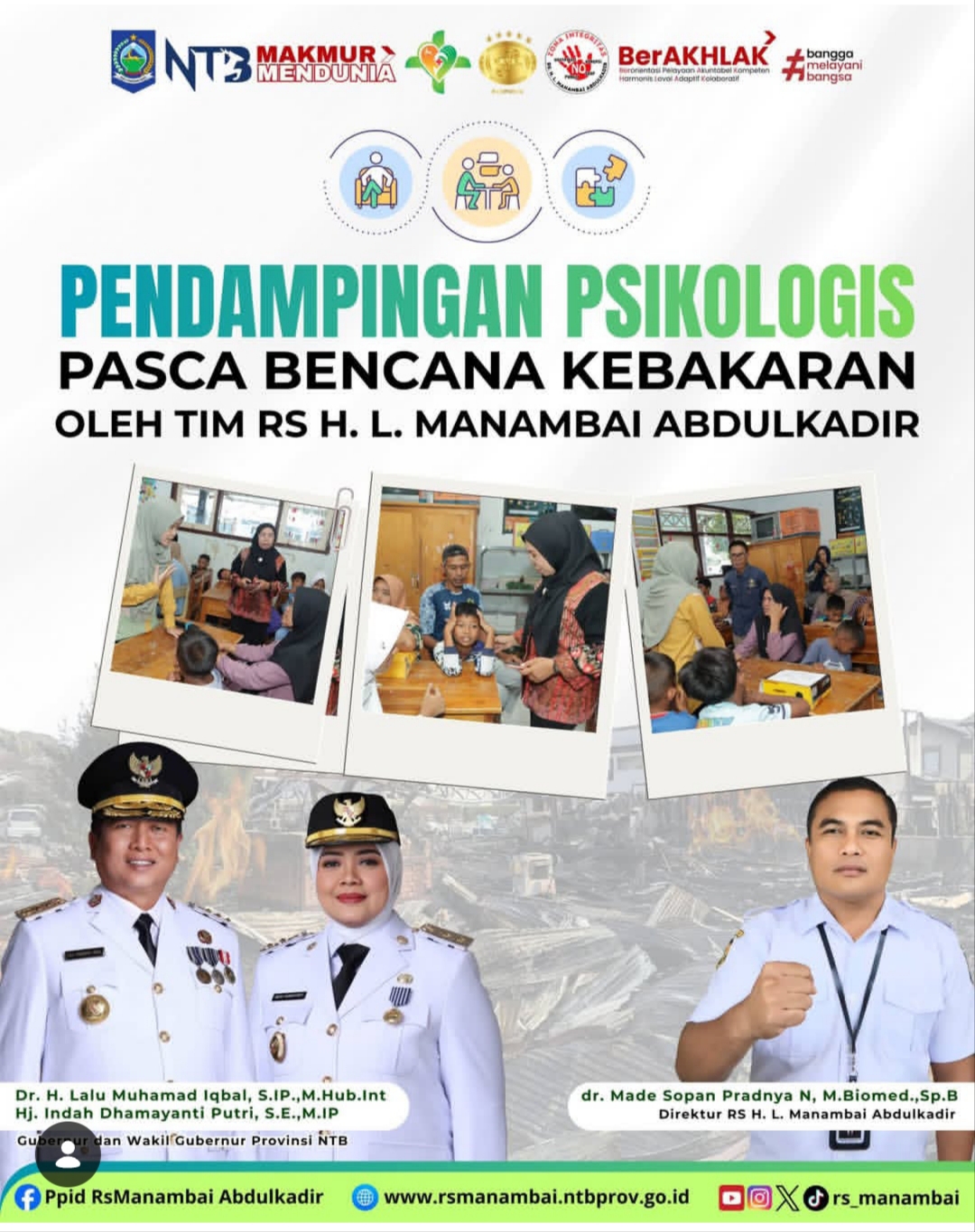 Gercep, RSMA turunkan Tim Medis dan Psikolog ke Korban Kebakaran di Alas