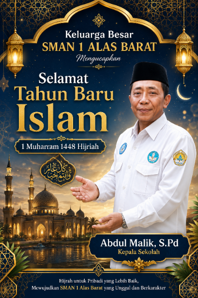 Keluarga Besar SMAN 1 Alas Barat Mengucapkan Selamat Tahun Baru Islam 1 Muharram 1448 Hijriah