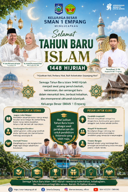 Keluarga Besar SMAN 1 Empang Mengucapkan Selamat Tahun Baru Islam 1 MUHARRAM 1448 Hijriah