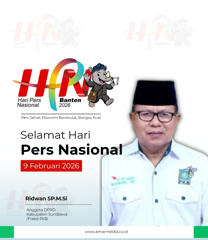 Anggota DPRD Sumbawa Ridwan Mengucapkan Selamat Hari Pers Nasional 