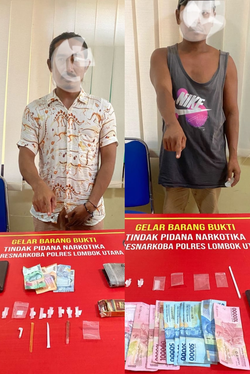 Sat Resnarkoba Polres Lombok Utara Ungkap Kasus Narkoba di Dua Tempat Berbeda