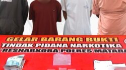 Miliki 30 Butir Ekstasi dan 2,87 gram sabu 4 terduga pelaku Berhasil diringkas satresnarkoba Polresta Mataram
